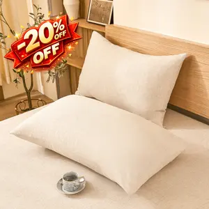 PUREFIBER 100% Natural Linen Oatmeal Pillow Cases- Soft & Breathable for Comfortable Sleep - Ideal for Bedding Bedsheet Sets