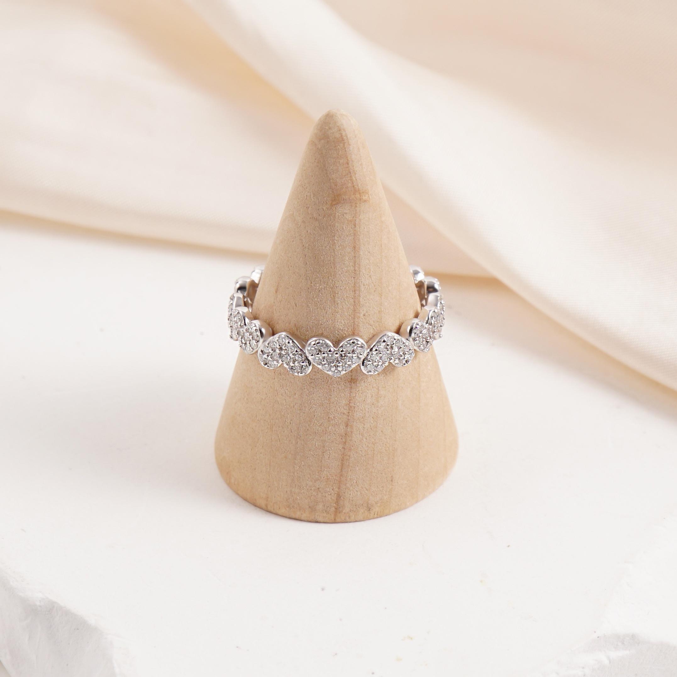 Delzzad Heart Eternity Band Ring Synthetic Moissanite Ring Jewelry S925 Perfect Birthday Engagement Wedding Anniversary Christmas Gift Delzzad Heart Eternity Band Ring Synthetic Moissanite Ring Jewelry S925 Perfect Birthday Engagement Wedding Anniversary Christmas Gift