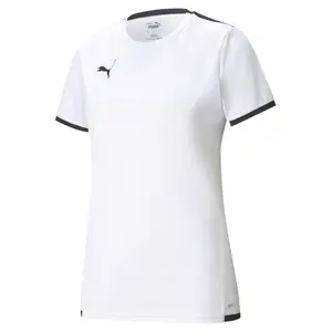 PUMA Womens Teamliga Crew Neck Short Sleeve Jersey Casual - White
