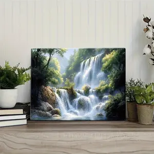 High-Quality Art Prints with Wooden Frame Waterfall Perfect for Enhancing Living Rooms, Bedrooms, and Hallways	