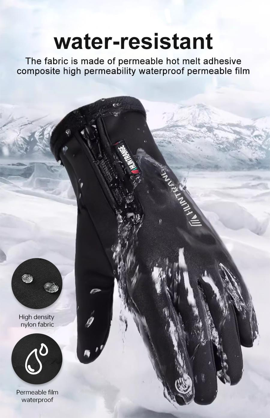 USB Heated Gloves Winter Waterproof Touch Screen Ski Gloves Rechargeable Heated Snowboard Motorcycle Bicycle Warm Gloves