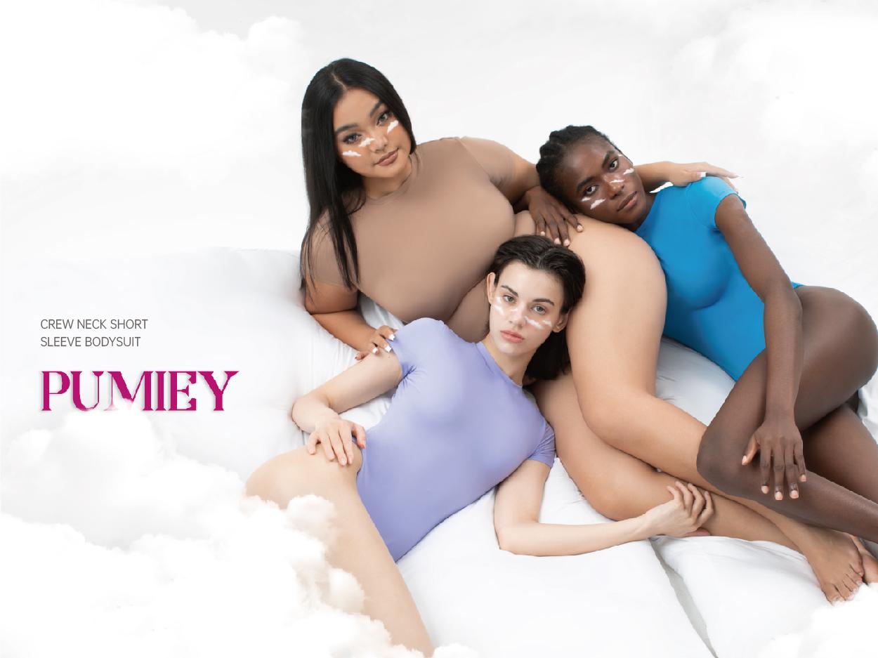 PUMIEY Women's Crew Neck Short Sleeve Bodysuit Fashion T-shirt Tops Street Baisc Womenswear Lady Underwear Comfort