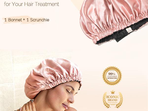 YANIBEST Adjustable Silk Bonnet Double Layer Satin Bonnet Hair Bonnet for Sleeping Bonnets for Women Hats Curly Natural Hair, Blush Pink TikTokShopBlackFriday Heatless Haircare