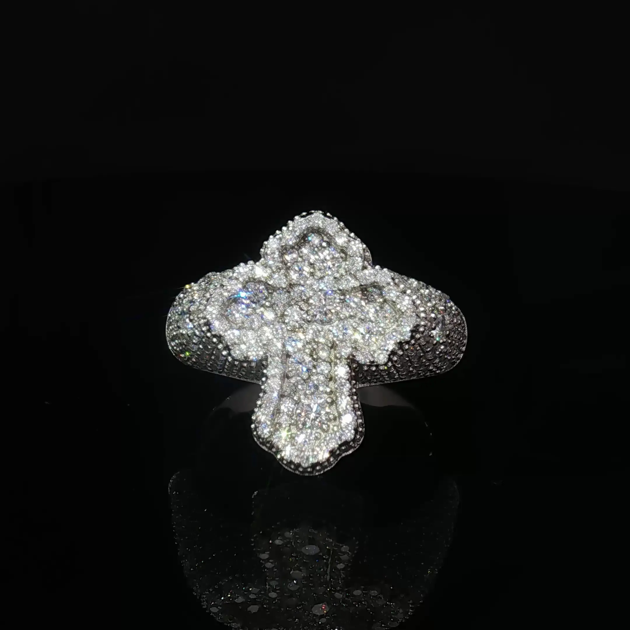 Chrome Cross Ring