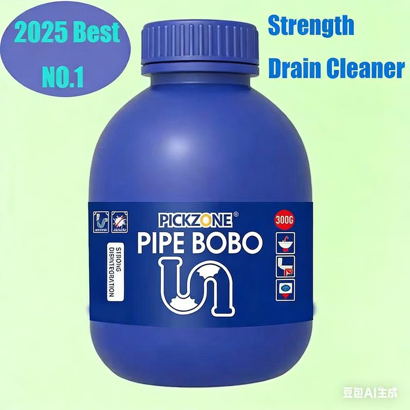 PICKZONE PIPE BOBO -Drain Unclogger Powerful Pipeline Dredging for Kitchen Sinks Shower Drains Tubs Dissolves 200+ Blockages Kills 99% Bacteria Safe for All Pipes Quick Dredging Formula Household Cleaner Bathroom Cleaning Tool