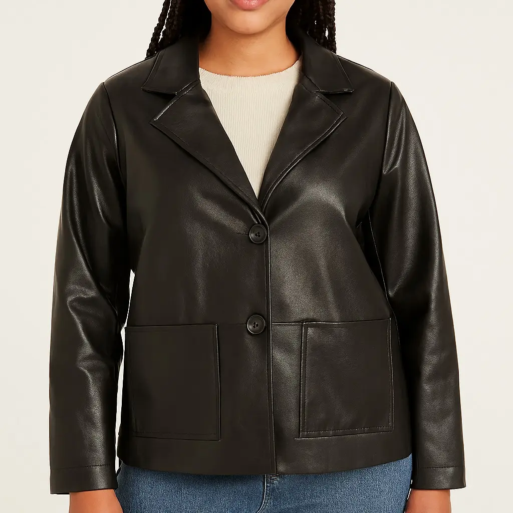 A New Day Faux Leather Jacket – Espresso Brown – Women’s – NWT
