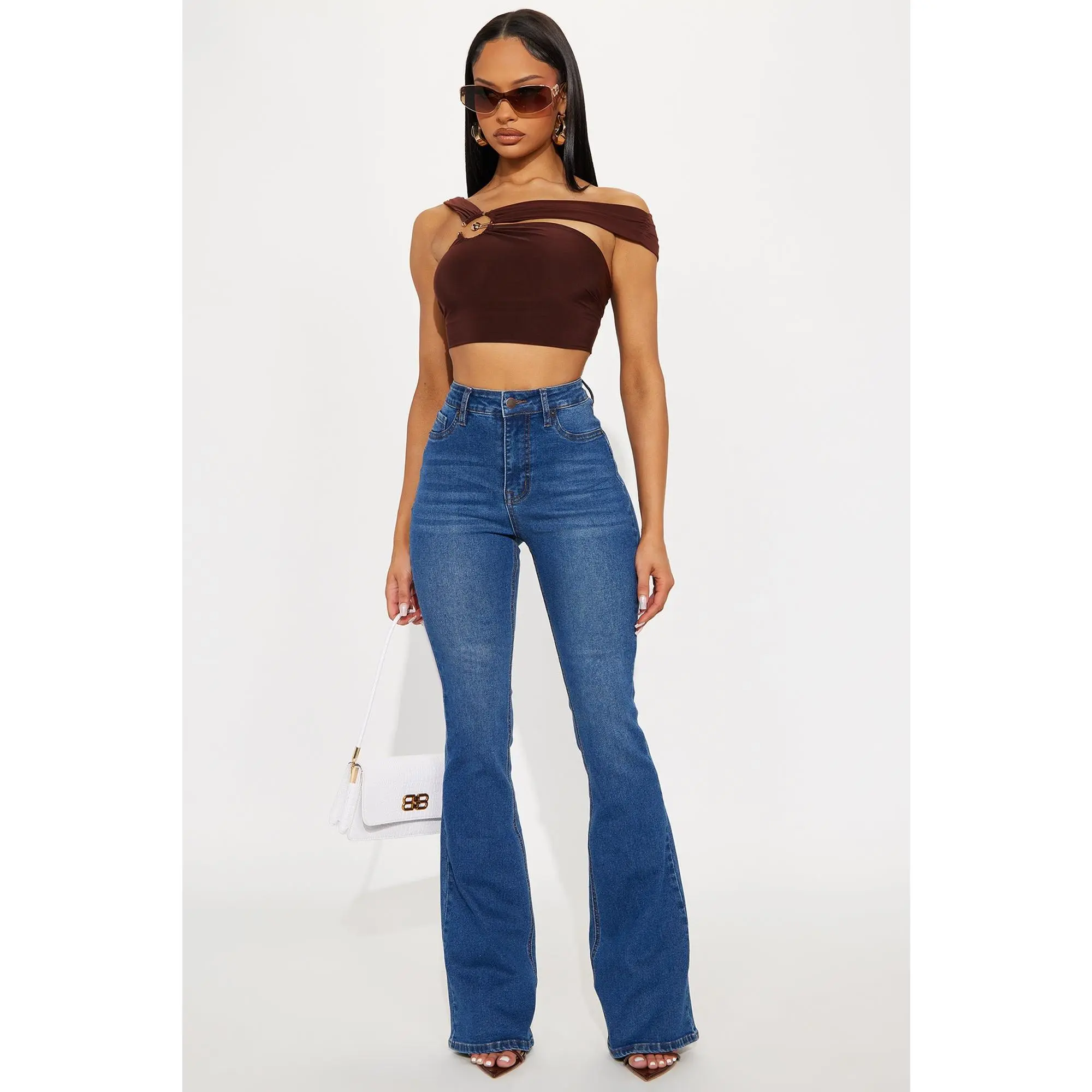 Tall Audrey Booty Lifting Stretch Flare Jeans - Dark Wash