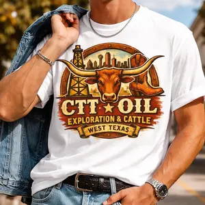 West Texas Oil Field and Cattle Ranching Retro Shirt, Vintage Oil Rig & Livestock Industry Unisex Tshirt, Sweatshirt, Hoodies for Men Women