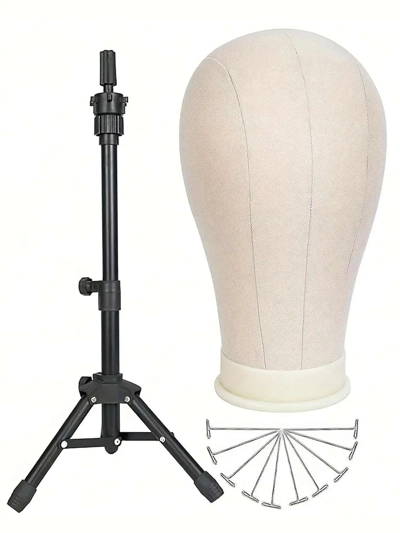Professional Hairdressing Practice Mannequin Head Model, Mannequin Head for Wigs, Adjustable Stand for Wig Making & Display, Durable Structure, Ideal for Hairstyling Tools, Mannequin Head Set