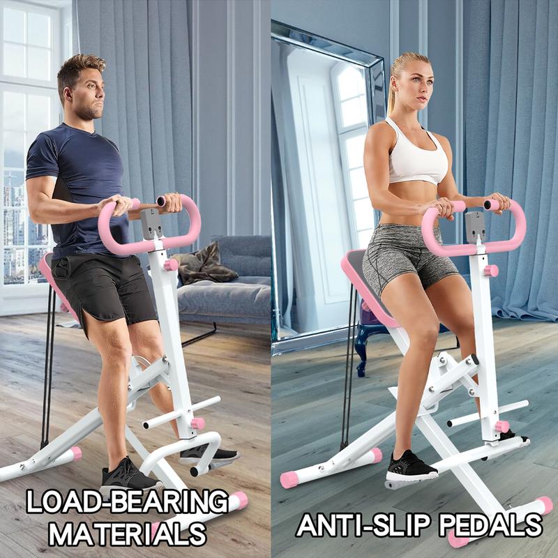 【KINMAC】260lbs Squat Machine Full-Body Exercise for Home - Assist Trainer for Glutes Workout Foldable with Resistance Bands, for Botty Glutes Butt Thighs, Ab Back/Leg Press Hip Thrust for Home Gym Fitness