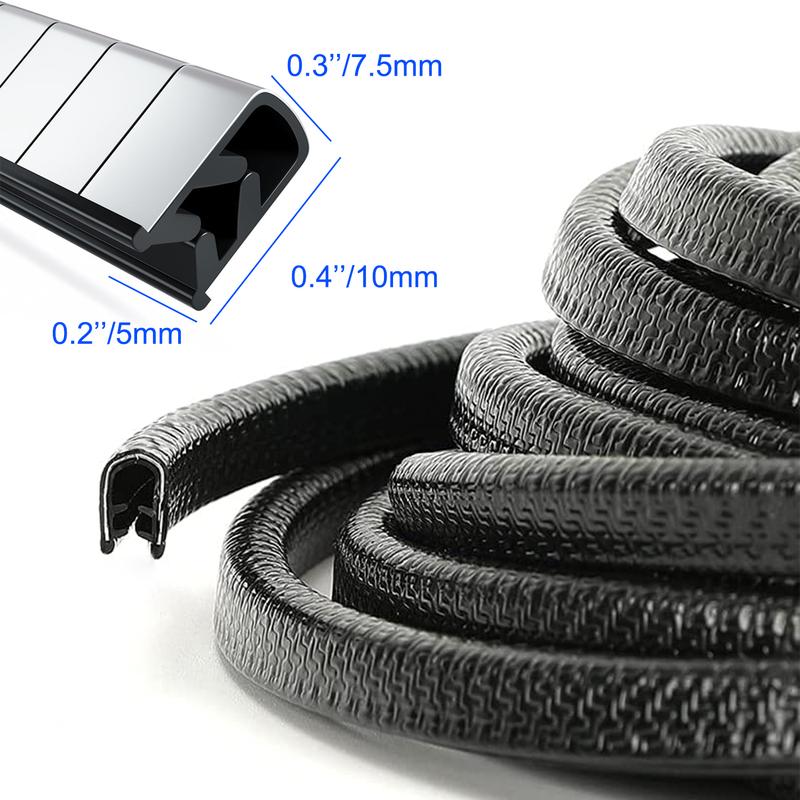 16.4FT Universal U-shaped Car Door Edge Guard,Anti-scratch Bumper Strip,Anti-collision,Full Protection,Double Card Slot Design,Sturdy and Stable,Free Cutting Suits for Sedan,SUV,Truck