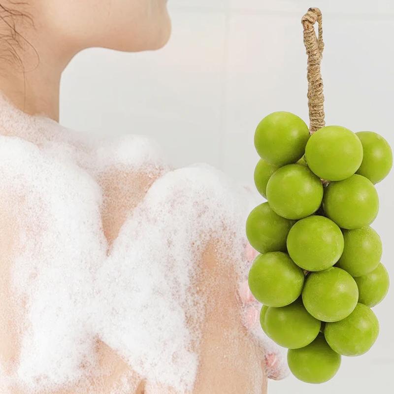 ROZINO Grape Soap on a Rope - Decorative Aromatic Artisan Bar for Hand Wash Bath Fresh Air Gift for Men Women Enhances Ambiance with Unique Rope Design Made with Grapeseed Oil and Olive Oil Body Care Daily Cleanser