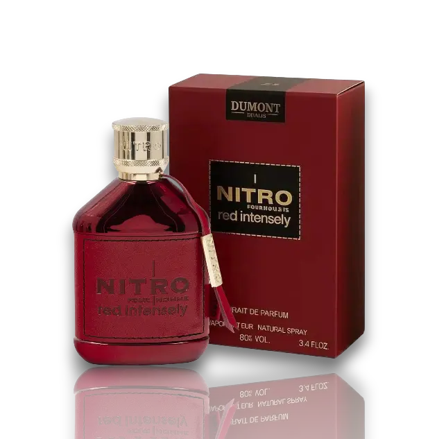 Dumont Paris | Nitro | Red Intensely | Men's Fragrance | 100 ML ( 3.4 OZ ) | Eau De Parfum | Peach - Apple & Melon