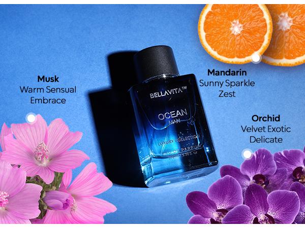 BellaVita Luxury's Ocean Man  | Eau De Parfum (EDP) | Bergamot, Orchid & Musk | Fresh & Aquatic | Long Lasting | Cruelty Free