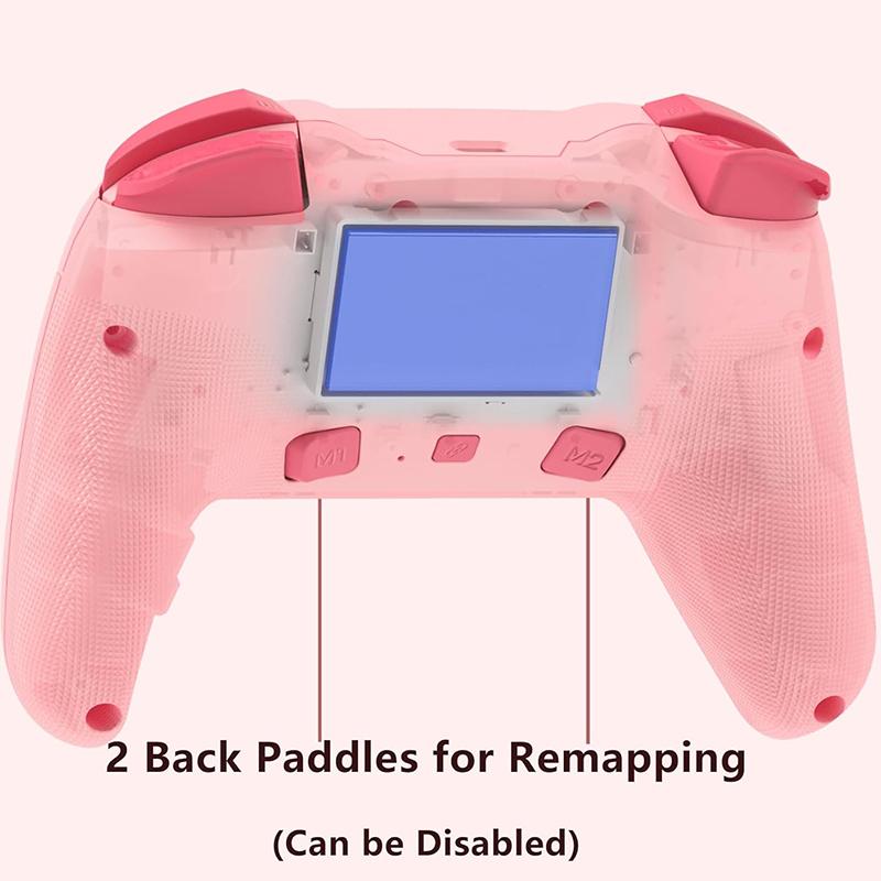Pro Controller for Switch Gamepad with Vibration ALPS Joysticks Turbo Mechanical Buttons 6-Axis Gyroscope Pink High-Quality Vibration Experience