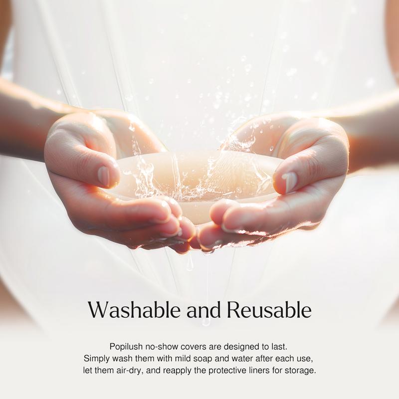 POPILUSH Silicone Nip Covers - Soft Pink Color, Ideal for Nail Polish Application, Includes Bowl