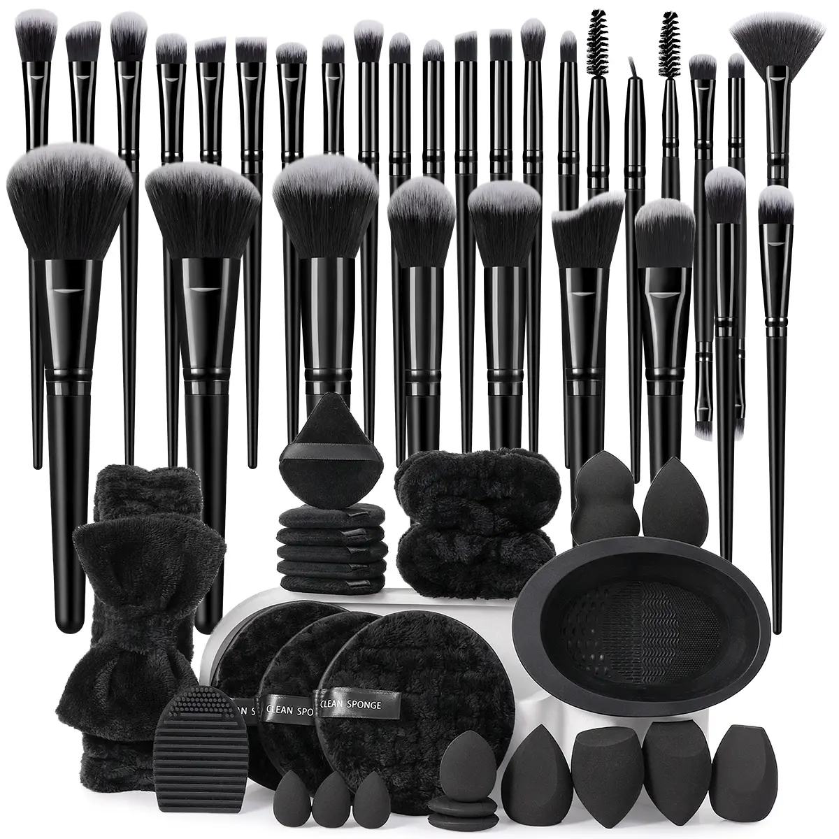 Makeup Brush Set with Storage Bag, Soft Cosmetic Brushes for Foundation, Blush and Lip Makeup, Face Makeup Brushes, Comfortable Grip,back to school