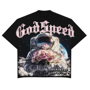 Godspeed Astronaut Graphic T-Shirt Vintage Streetwear Unisex Tee Godspeed Astronaut Graphic T-Shirt Vintage Streetwear Unisex Tee