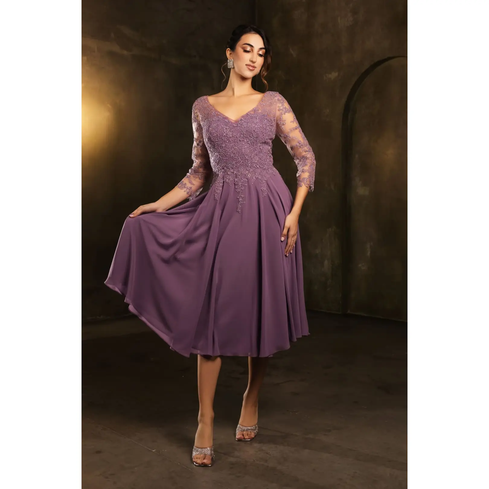 Mother Of The Groom V-Neck A-Line Cocktail Dress By May Queen MQ2108 -  TikTok Shop