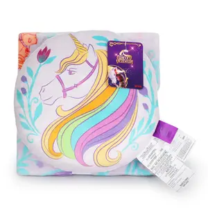 Jay Franco Unicorn Academy Nogginz Pillow & 40x50 Travel Throw Set