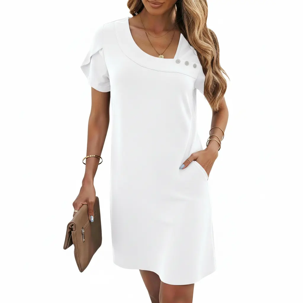 VAFFUL Women's Elegant Shift Dress| Casual Summer Mini Dress for Women| Loose Fit Office Work Dress| Chic Everyday Outfit - TikTok Shop VAFFUL Women's Elegant Shift Dress| Casual Summer Mini Dress for Women| Loose Fit Office Work Dress| Chic Everyday Outfit - TikTok Shop
