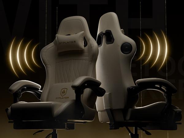 GTPLAYER Ergonomic Gaming Chair with 5.1 Bluetooth Speakers, High Back Design, 150° Inclination, PU Leather, Assembly Required for Gaming & Home Office