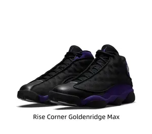 Black & Purple High-Top Sneakers with Cat-Eye Detail – Retro Court Vibes