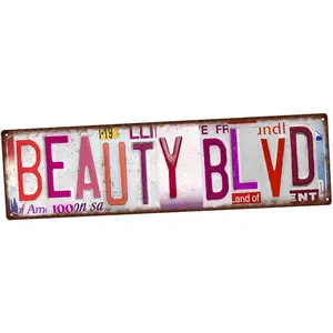 16x4 In Aluminium Lightweight Vintage License Plate Sign, Handmade Durable Home Decor Plaque, Retro Chic Wall Art for Retro Home Use, Ideal Gift