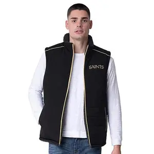 Football Fan Shop Officially Licensed NFL by Carl Banks Reversible Vest with Pockets - Saints
