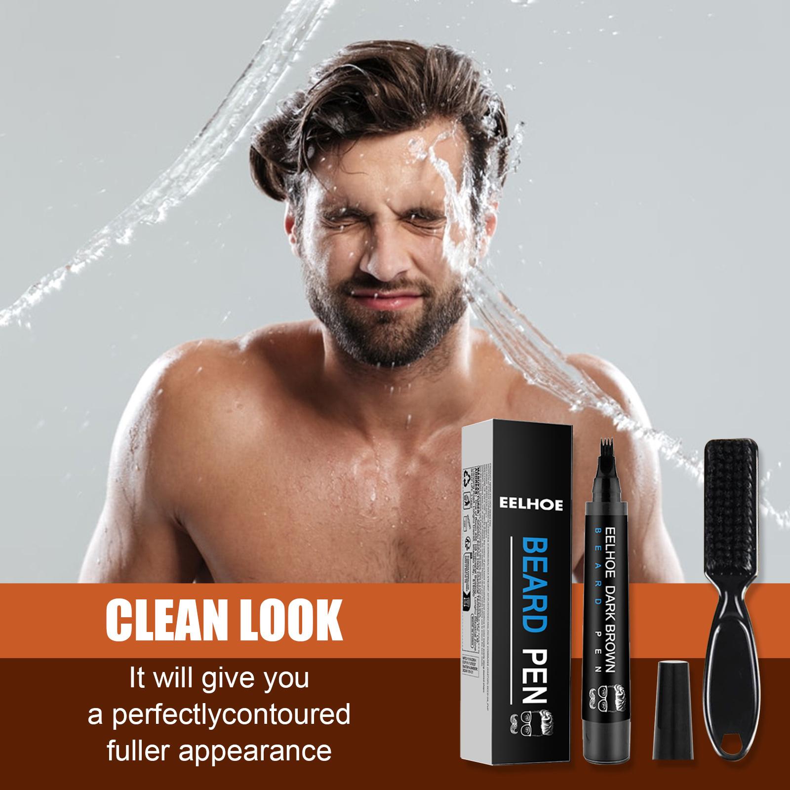 EELHOE Beard Filler Pen Kit Waterproof and Sweat-proof Beard Pen Beard Tracing Pen