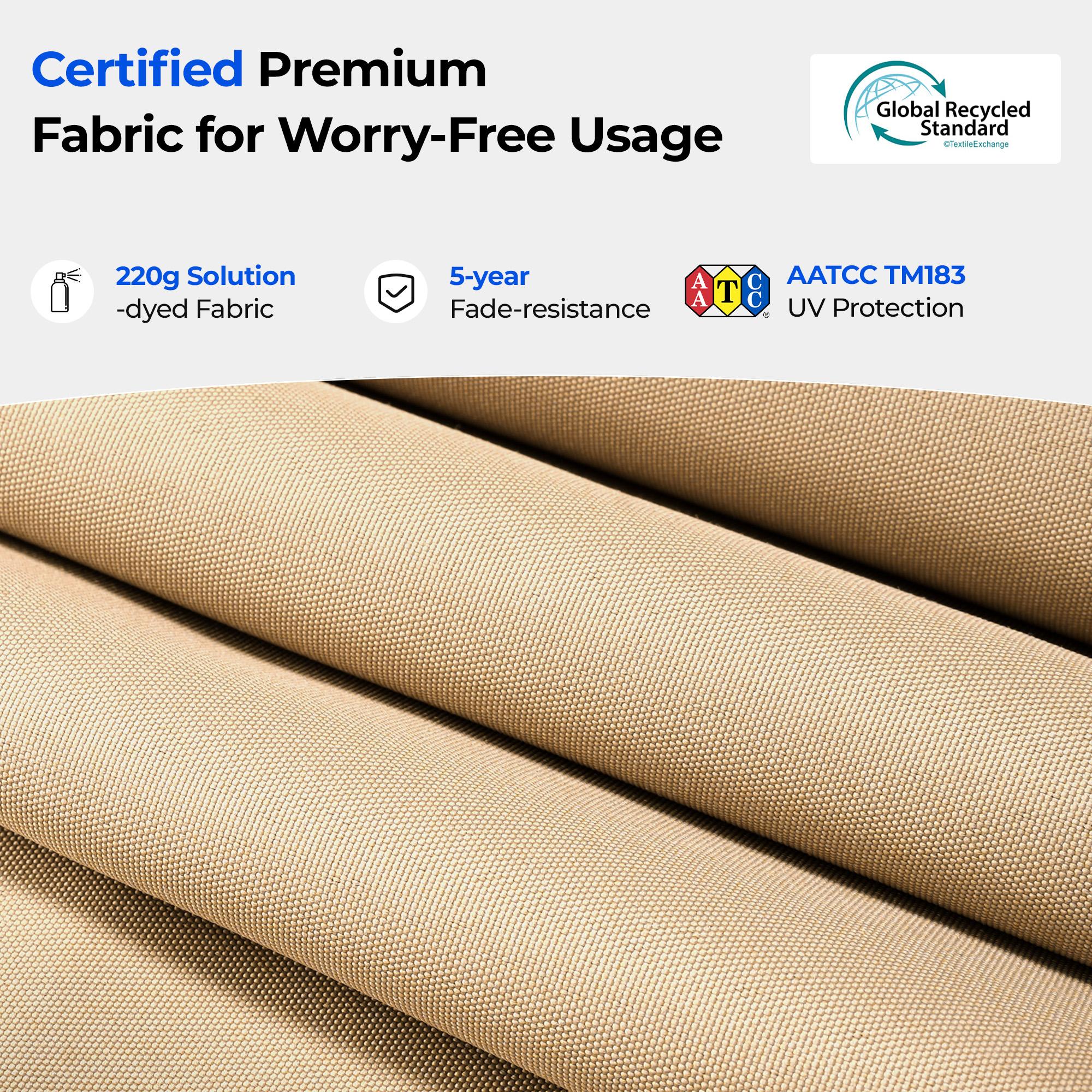 【Spring Sale】10ft Solar Outdoor Patio Umbrella, UPF50+ UVOutdoor Table Umbrella, Yard Umbrella, Market Umbrella with 8 Sturdy Ribs, Push Button Tilt and Crank- with Base