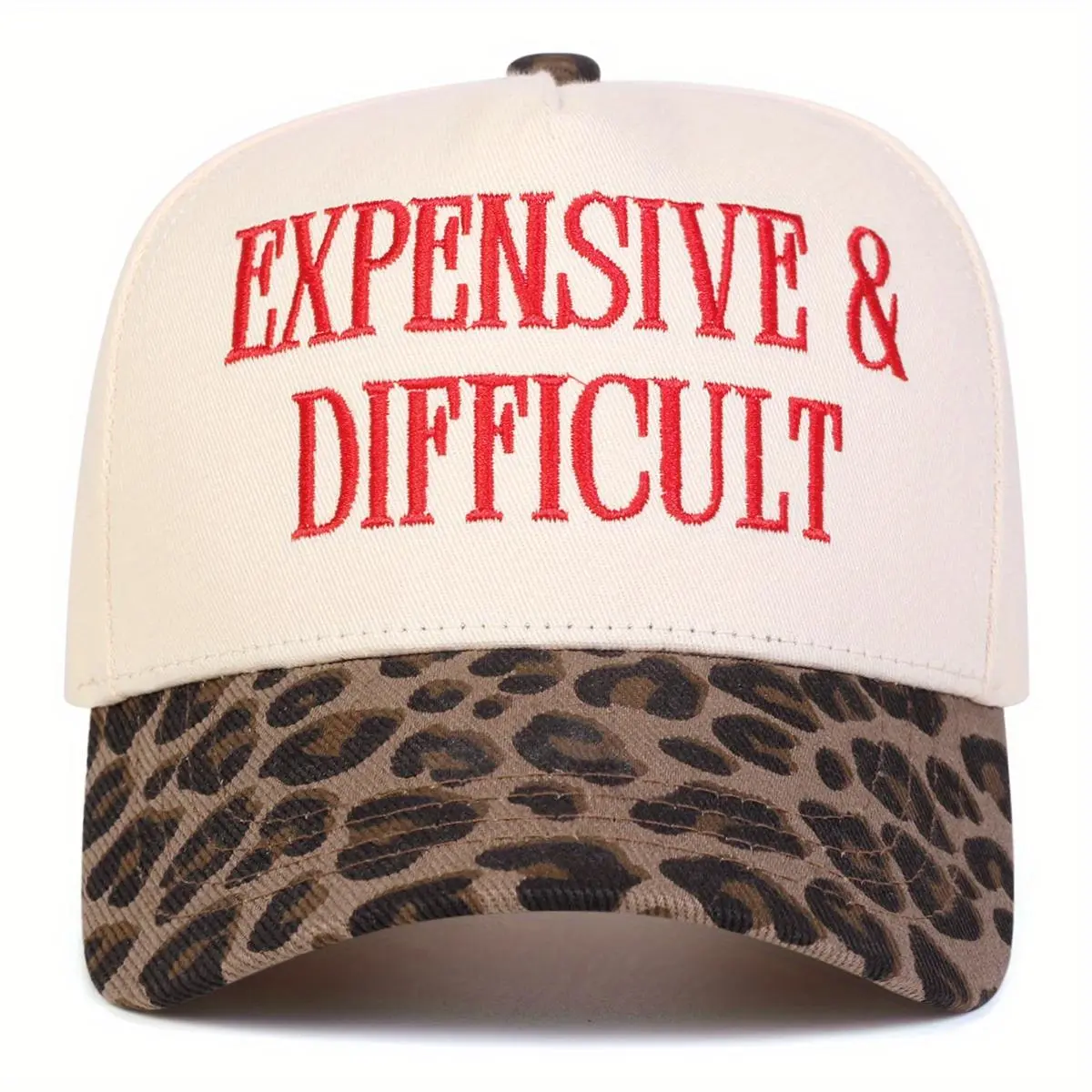 Women's Funky Leopard Print Trucker Hat - Cotton, Breathable Female Party Hat with Bold Embroidery, Adjustable Mesh Snapback, Sassy Attitude Style for Festive Occasions, Great Gift for Special Days, Hats, One Size
