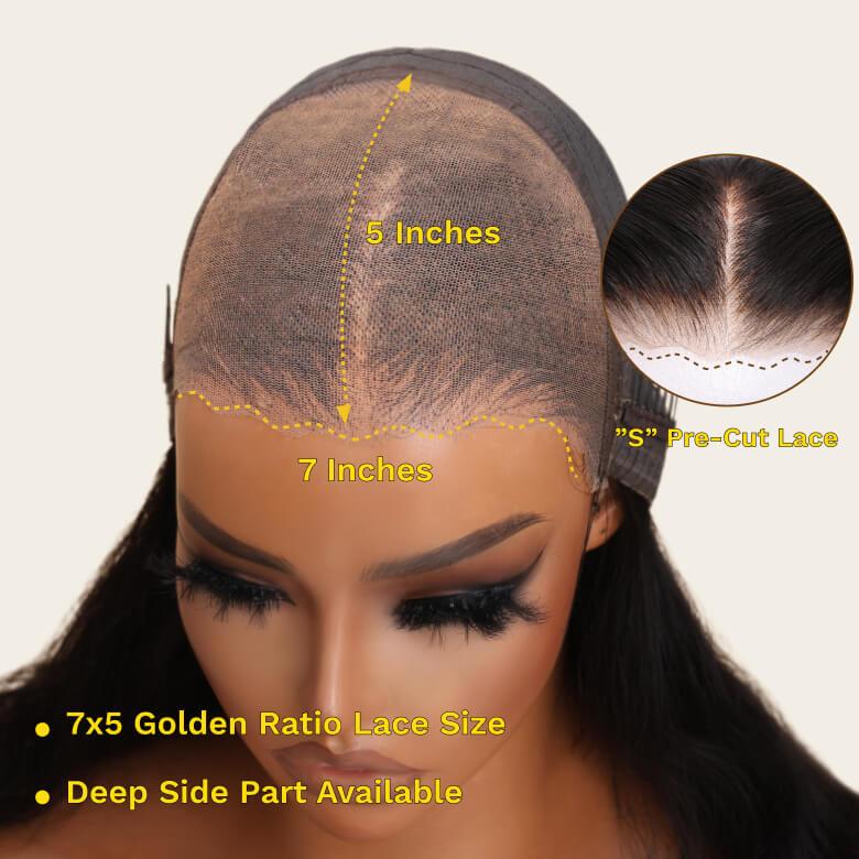 UNice Bye-Bye Knots Glueless 7x5 HD Lace Body Wave Wig With Pre Plucked Hairline 100% Human Hair Beginners Friendly Natural Scalp ##tiktokshopjumpstartsale
