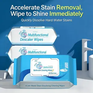Limescale Removing Wet Wipe Bathroom Glass Cleaning Wipe