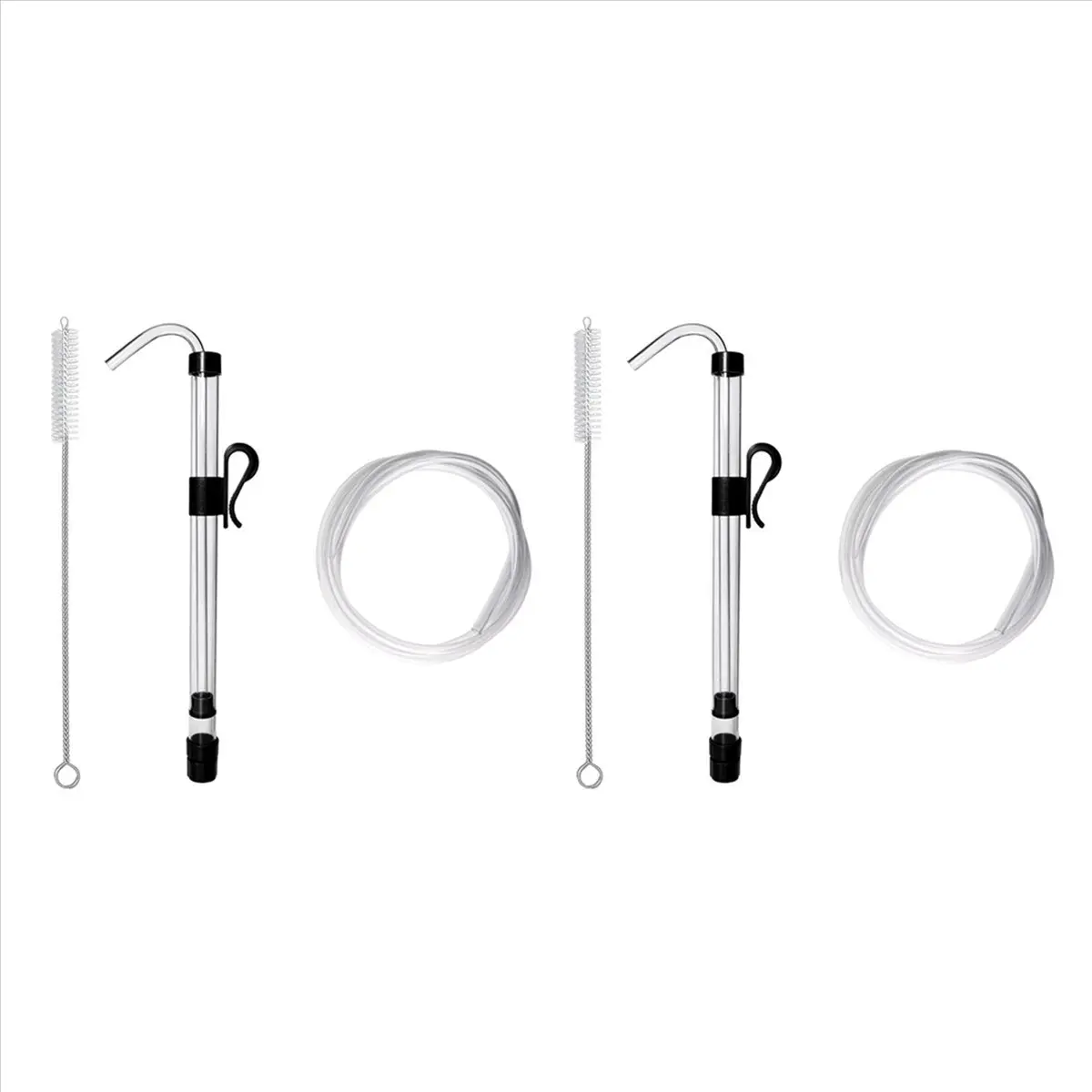 Home Supplies 2pcs 3/8-In Auto Siphon Kit, Food Grade Eco-Friendly Plastic Tube, 6.5ft Length Hose, Clamp Mount for Beer Bottling, Ideal for DIY Enthusiasts