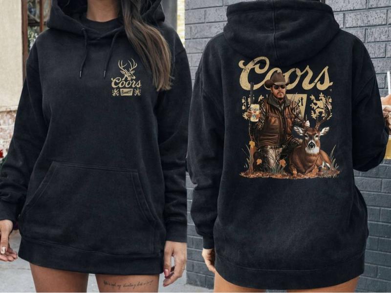 Y-Yellowstone - Hunter Life Two Side Hoodie Cotton Quality Printed Hoodie Men Women Adult Style Gift Birthday Gift Black Top