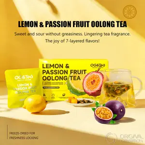 Lemon&Passion Fruit Oolong Tea (80g 8g×10packs) With Oolong Tea Apple Lemon Passion Fruit Mango Kumquat Lemongrass