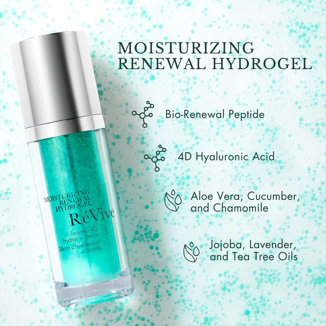 RéVive Hydrogel Face Serum - Anti Aging Serum with Targeted 4D Hydration and 4 Types of Hyaluronic Acid for Skin Barrier Repair - Actively Attract & Retain Moisture (30ml)