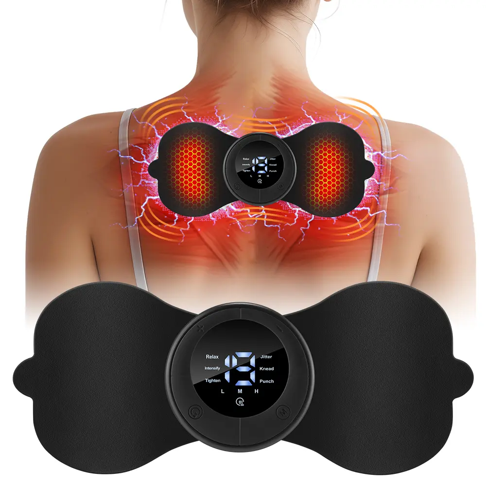 Wireless Cell-Powered Multi-Mode Pulse Massage Patch (Single Unit, No Remote Control) - Gel Pad for Neck, Back Pain Relief, Daily Relaxation