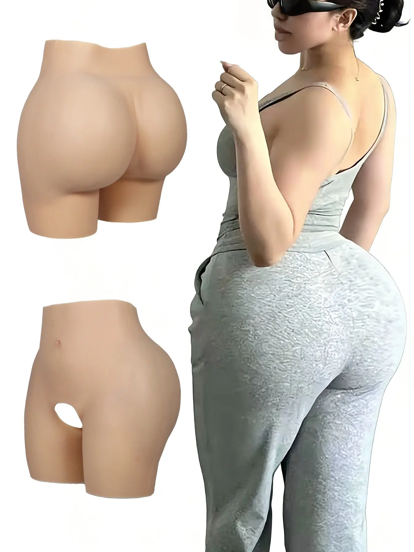 ANGDIE Silicone Hip Lifting And Strengthening Pants High Waist Shapewear Are Suitable For Lifting Buttocks, With A Waist Circumference Of 64CM-125CM And A Thickness Of 1CM. Suitable For Lifting Buttocks