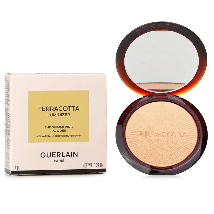 Guerlain Terracotta Luminizer Cosmetic Glowing Powder - #01 Warm Gold, Argan Oil-Infused Makeup, 7g/0.24oz, Radiant