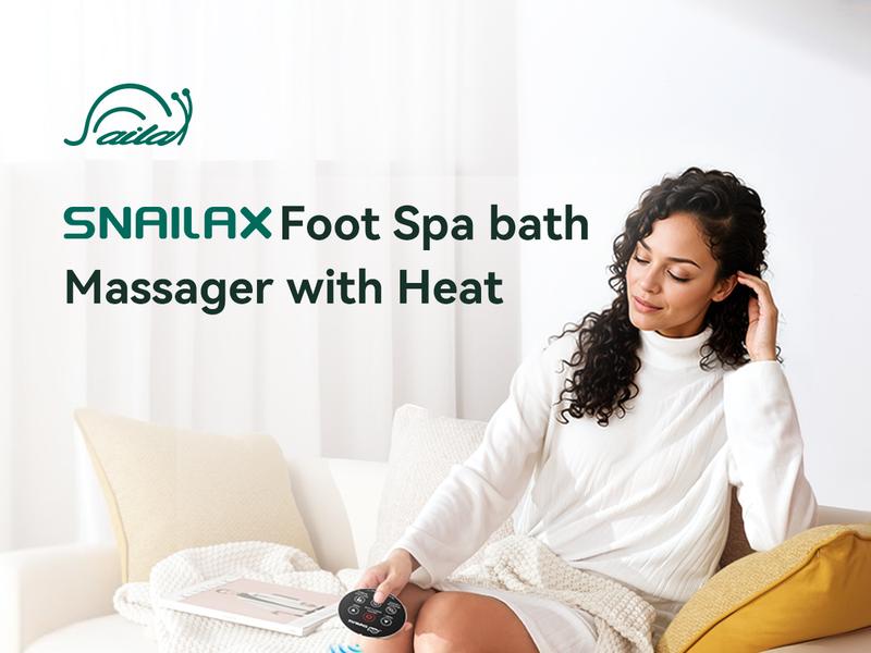 Snailax Foot Spa Bath Massager with Heat, Remote Control, Shiatsu Massage Rollers, Bubble, Temperature Control, Collapsible, Pedicure Foot Soaking Tub Snailax Foot Spa Bath Massager with Heat, Remote Control, Shiatsu Massage Rollers, Bubble, Temperature Control, Collapsible, Pedicure Foot Soaking Tub