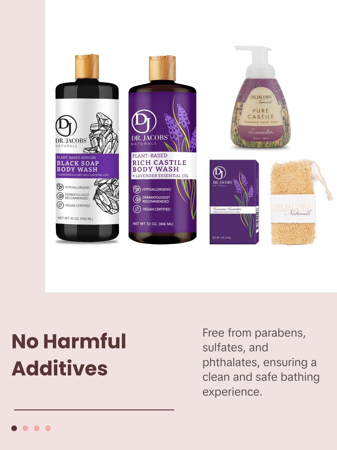 Castile Lavender Gift Set Bpdy Wash Hand Wash Soap Bar for Sensitive Skin