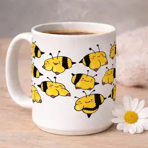Funny Bee Coffee Mug, Kawaii Boobees Design, Humorous Bee Lover Gift