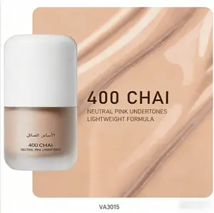 Victoria Anna Liquid Foundation 400 Chai - Neutral Pink Undertones - Long-Wearing, Hydrating & Buildable Coverage - Natural Matte Finish for All Skin Types - Cruelty-Free Face Makeup - VA3015 concealer