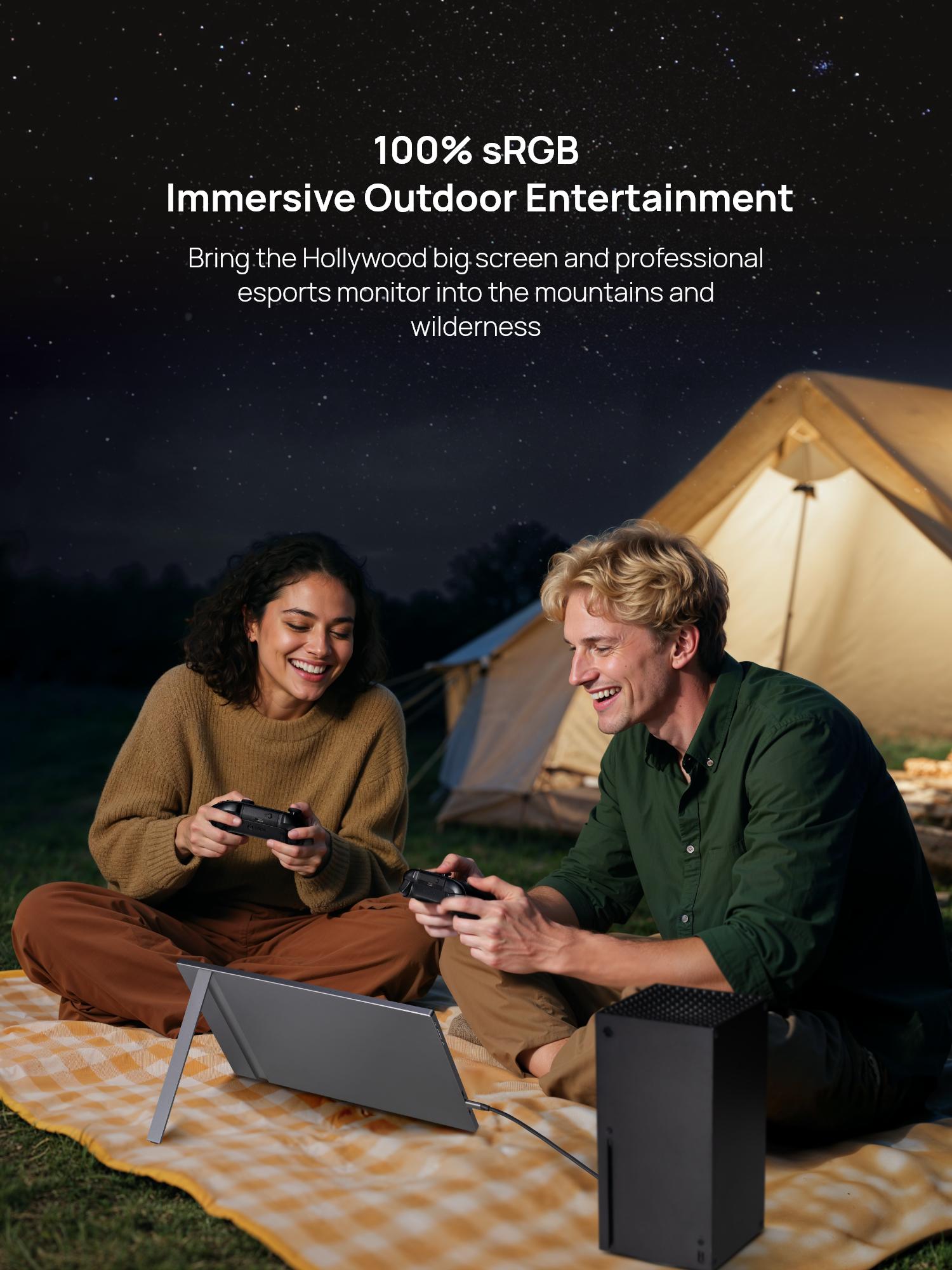 ARZOPA 16.1" 144Hz Gray Portable Gaming Monitor 100% sRGB 1080P FHD Ultra Slim External Second Screen Portable Monitor Display for PS5 Xbox Switch2 Laptop PC Mac