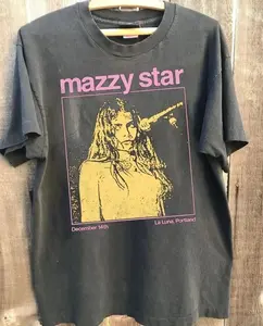 Mazzy Star Shirt, Mazzy Star Graphic Charcoal Cotton T-shirt Unisex S-5XL