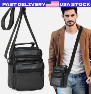 Men's Sling Backpack Shoulder Bag,100% Genuine Leather Chest bag Crossbody Bag