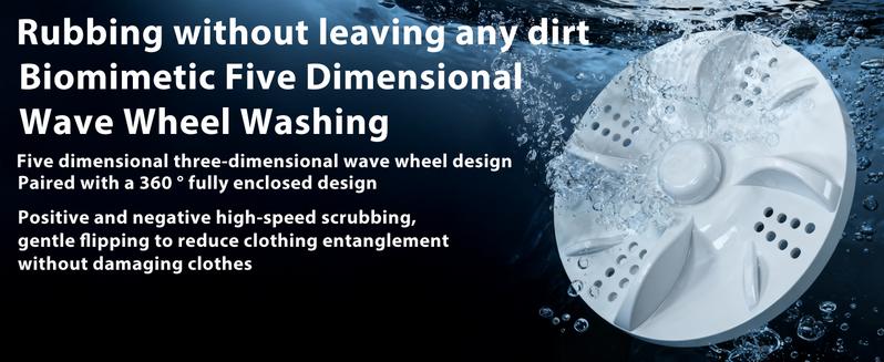 Portable Washing Machine with Large Capacity & Multiple Wash Modes – Ideal for Lingerie, Socks, Delicates | Great for Travel, Hotels & Small Spaces