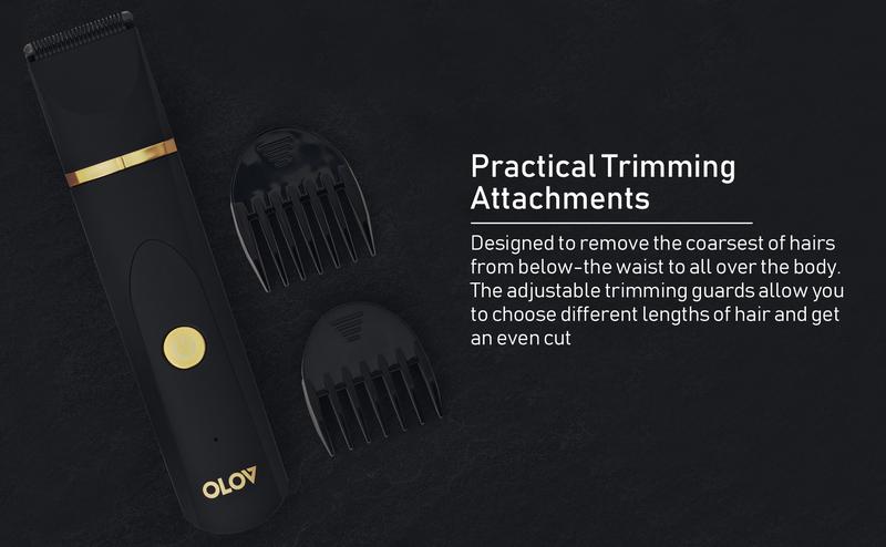 OLOV Electric Body Hair Shaver-Groin Hair Trimmer, Ball Trimmer for Men - Replaceable Ceramic Blade Heads,USB Recharge,Waterproof Male Hygiene Razor Safe Quick Gifts Cordless Gentle Trimming Fast Trimming